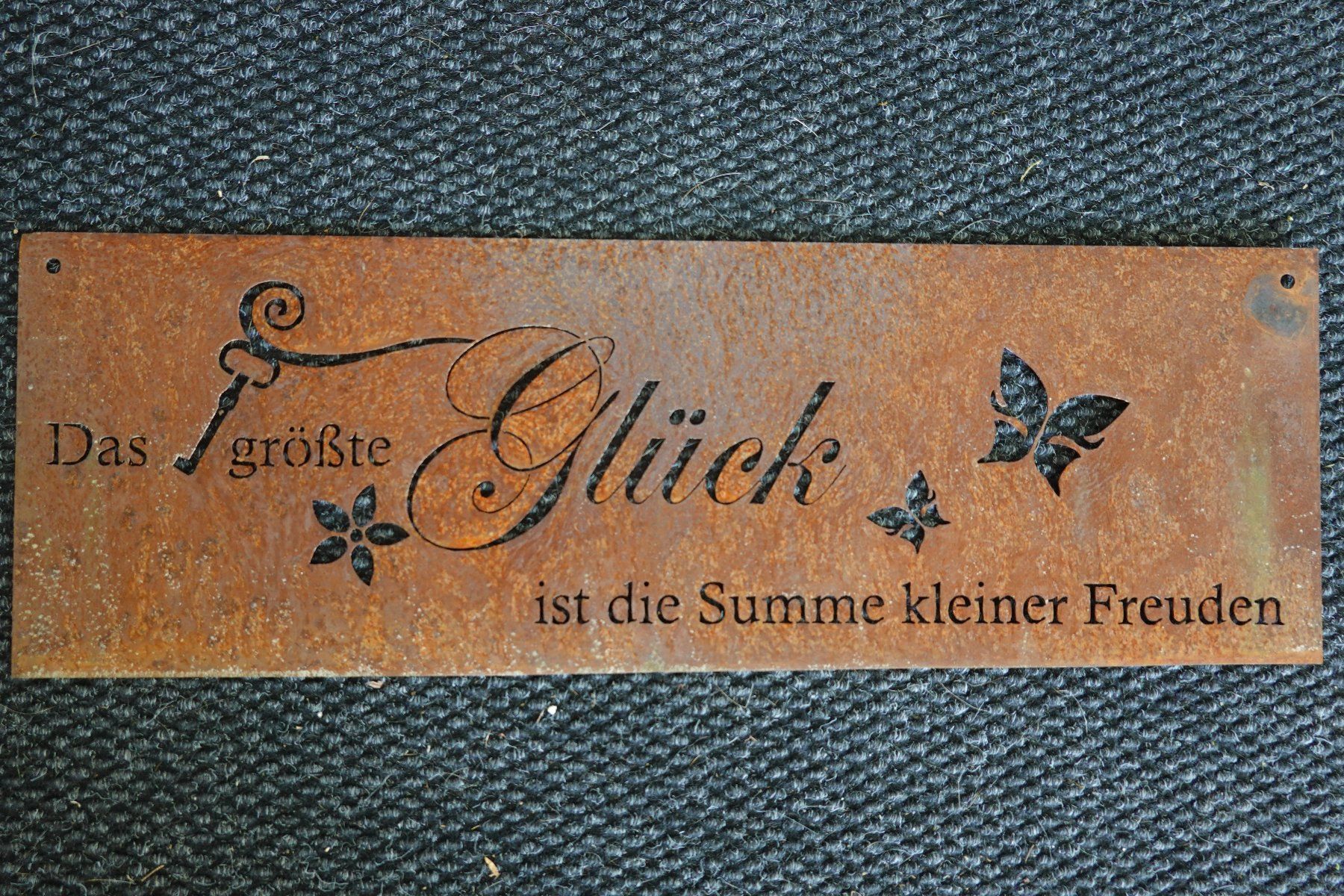 Ecriteaux: Rost: Schild Spruch "Das grösste Glück..." Gartendeko – Neuf (Voir description) à Jona par simongarden 7