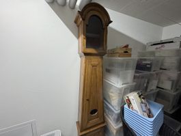 Antikes Standuhr Gehäuse aus Holz