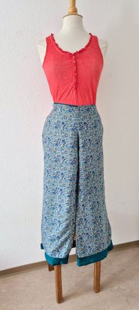HOSE INDIEN SEIDE SEIDENHOSE M 38 PERTOL TÜRKIS, TOP = BLUSE