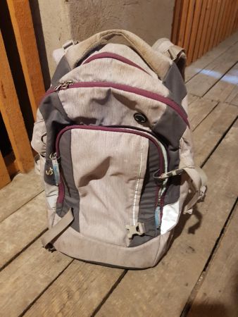 Rucksack Satch grau violett gebraucht guter Zustand
