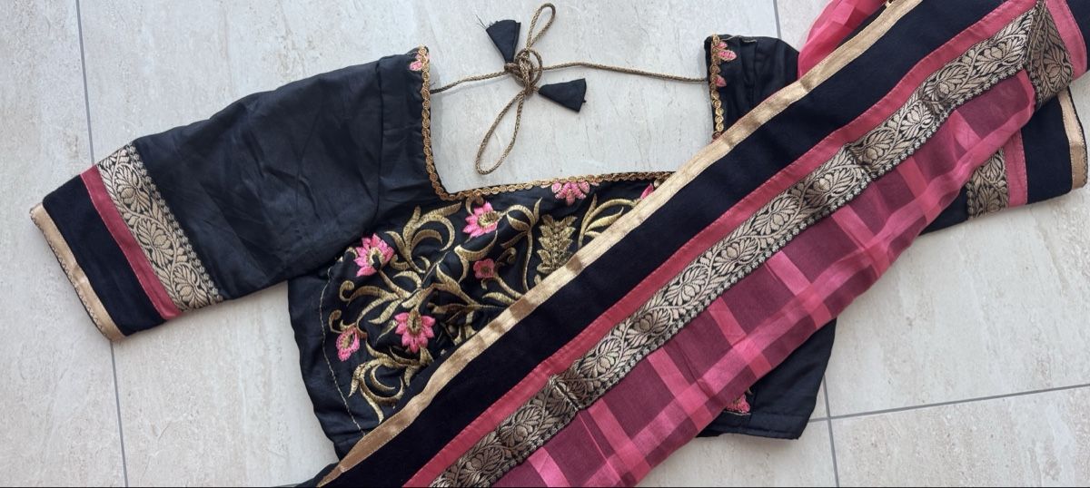 Vestiti: Indisches Sari Set schwarz pink – Nuovo (secondo la descrizione) da Wichtrach venduto da Alyasahana