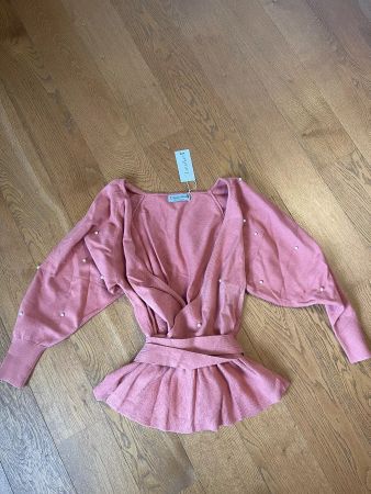 Super Süsser Pullover mit Perlen Neu Gr S