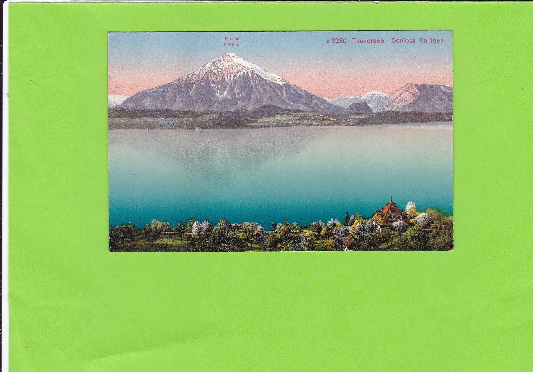 Ansichtskarten: Thunersee, Schloss Ralligen – Gebraucht aus St. Peterzell von neckertal
