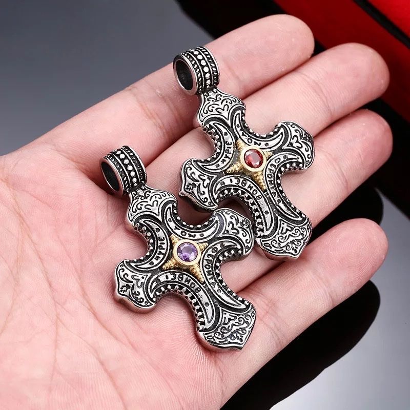 Catenine: Cross silver with stone – Nuovo e nell'imballaggio originale da Aarburg venduto da StavFashion 3