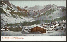 Adelboden + Wildstrubel Winter viel Schnee seltene Karte +++