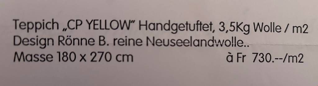 Tappeti: Designerteppich 100%Wolle handgetuftet – Usato da Ziefen venduto da cmm_cc2z 1