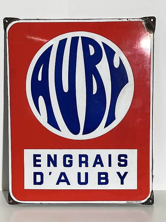Schilder: Emailschild ENGRAIS D'AUBY – Gebraucht aus Stettlen von sellthat