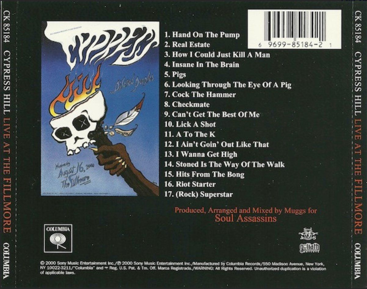 CD: Cypress Hill -  Live at the Fillmore – Usato da Brunnen venduto da Barfly5 1
