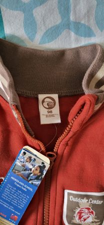 Veste zippée bio, taille 98, parfait pour l'automne!