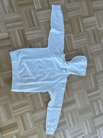 Felpa bianca con cappuccio ragazzo taglia XL cm.158