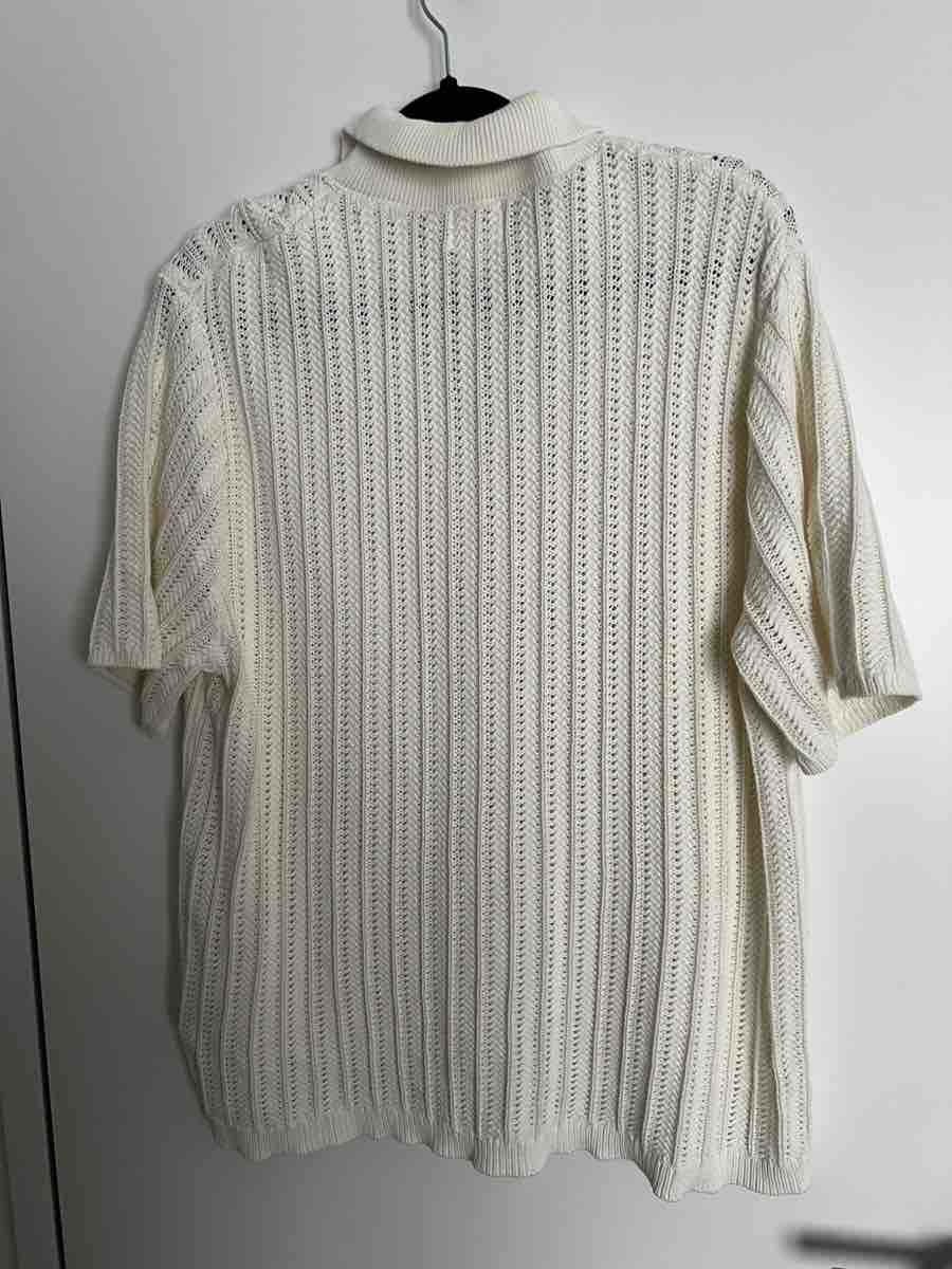 H&M Camicette: Strickshirt kurzarm cremeweiss mit Knöpfen - L – Usato da Rüti ZH venduto da moonyy 1