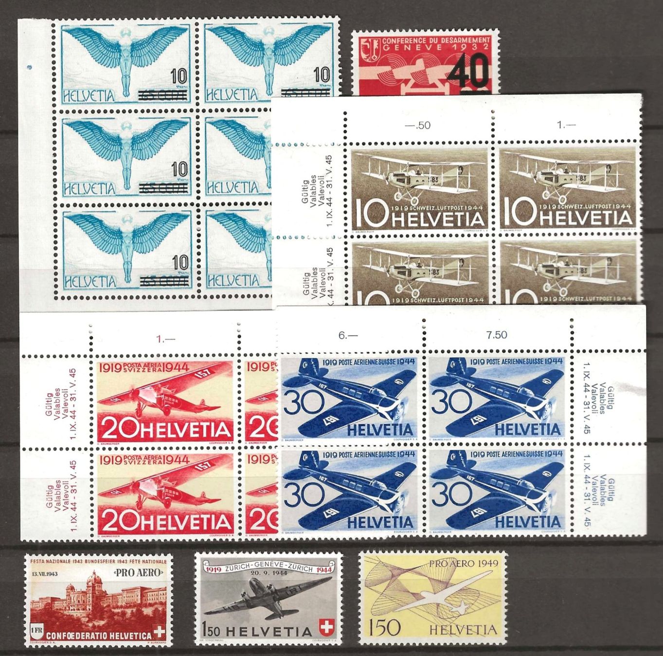Tutti i francobolli: Lot diverse postfrische  Flugpost Ausgaben ** – Nuovo (secondo la descrizione) da Gümligen venduto da Geniusbuy 1