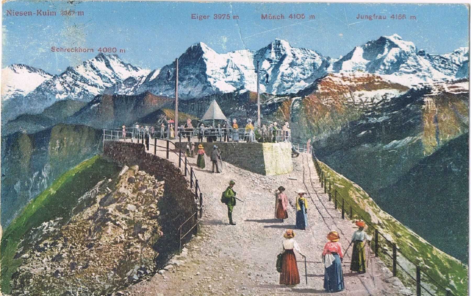 Cartoline postali: Niesen-Kulm, alte kolor. AK – Usato da Buchs AG venduto da Baerfisch