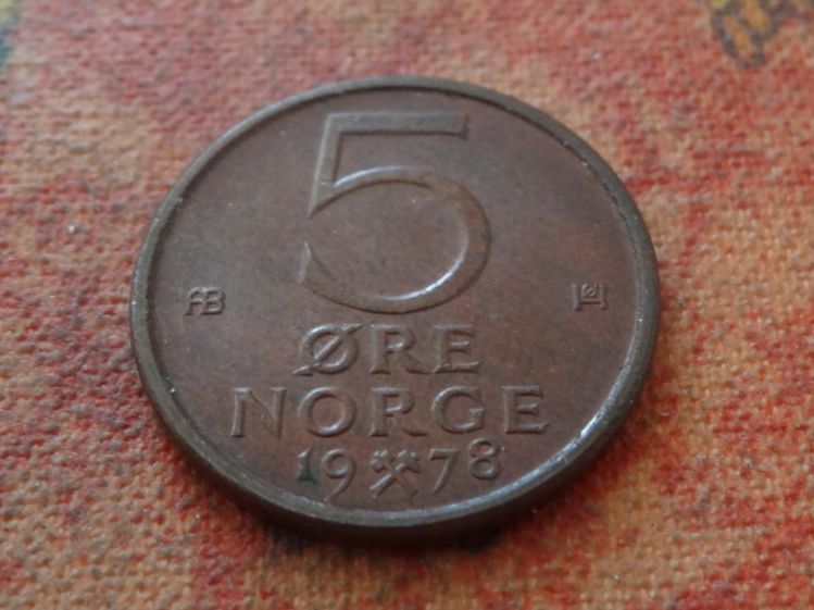 Alle Münzen: NORVEGE  5  ORE  1978 – Gebraucht aus Romanel-sur-Lausanne von Swift13