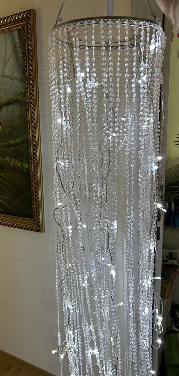 Lampade: Wunderschöner Perlenvorhang mit Licht, 2 Meter – Nuovo (secondo la descrizione) da Schwerzenbach venduto da schwerzi70 1