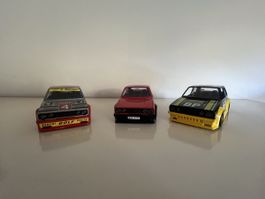 3x VW Golf 1 Rallye Bburago unbespielt