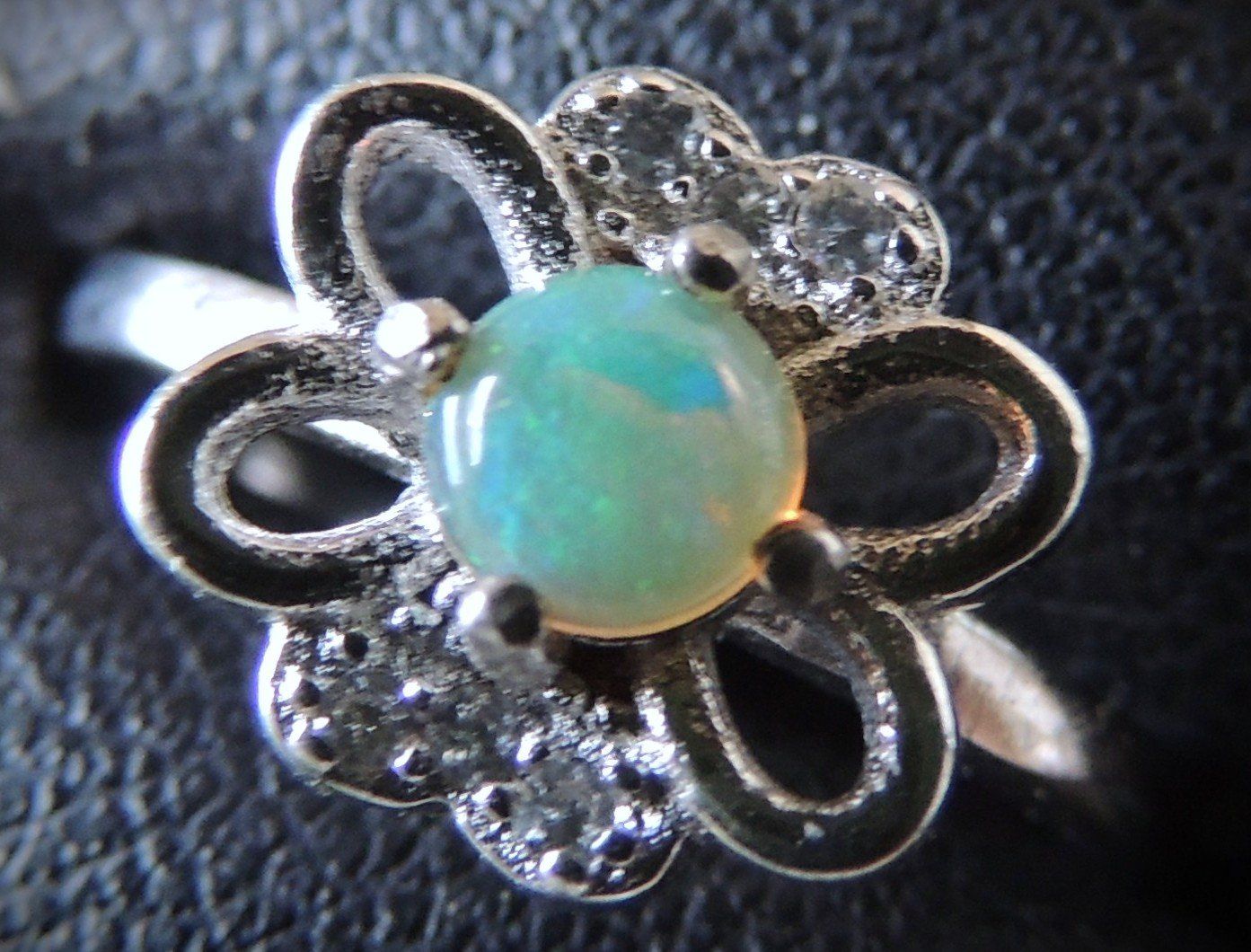 Anelli: Opal Silber 925 Fingerring Gr. 49 – Usato da Waldenburg venduto da schaller707 1