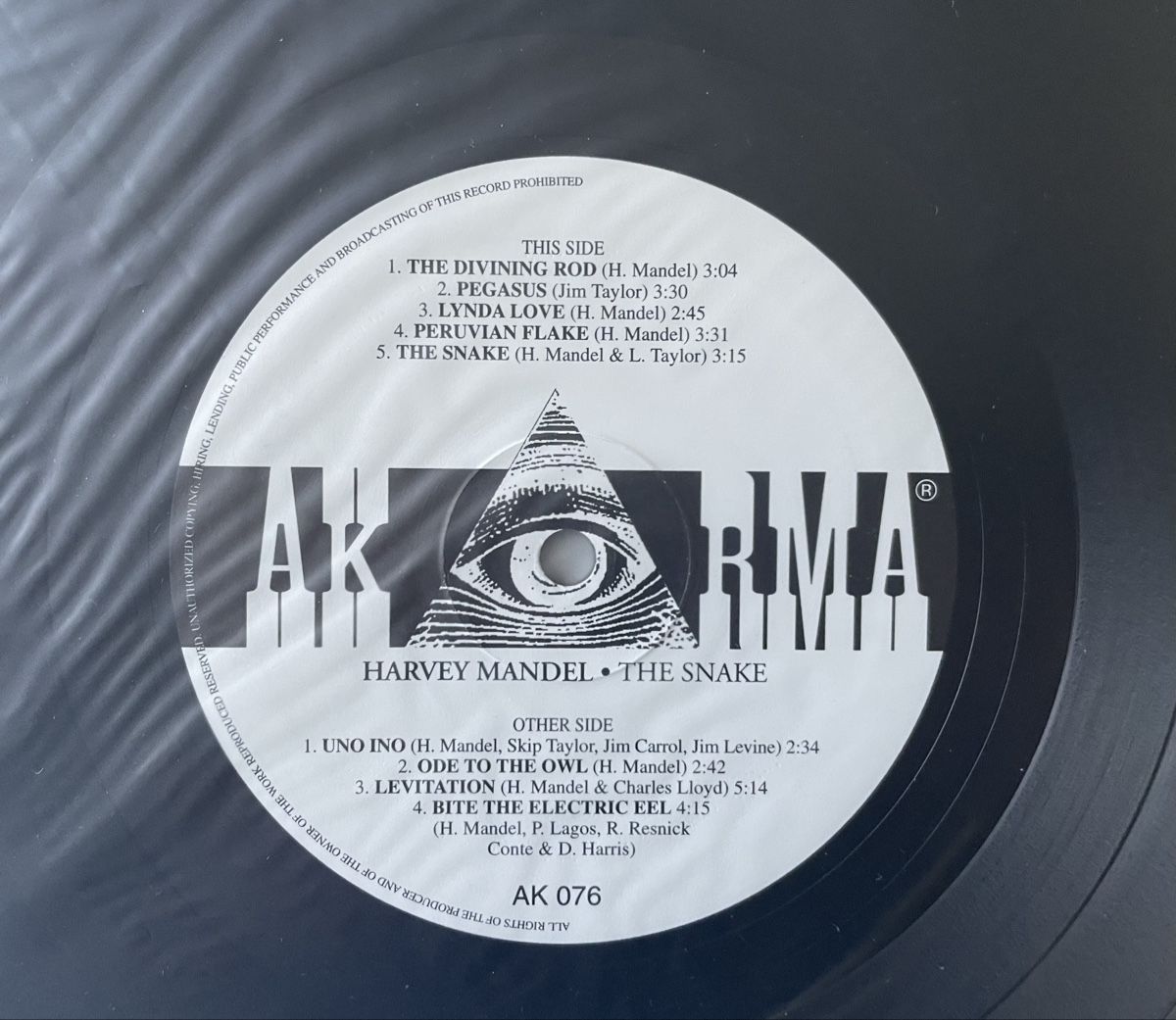 Dischi in vinile: Harvey Mandel - AKARMA - Vinyl LP - The snake – Usato da Olten venduto da Bluespapst 2