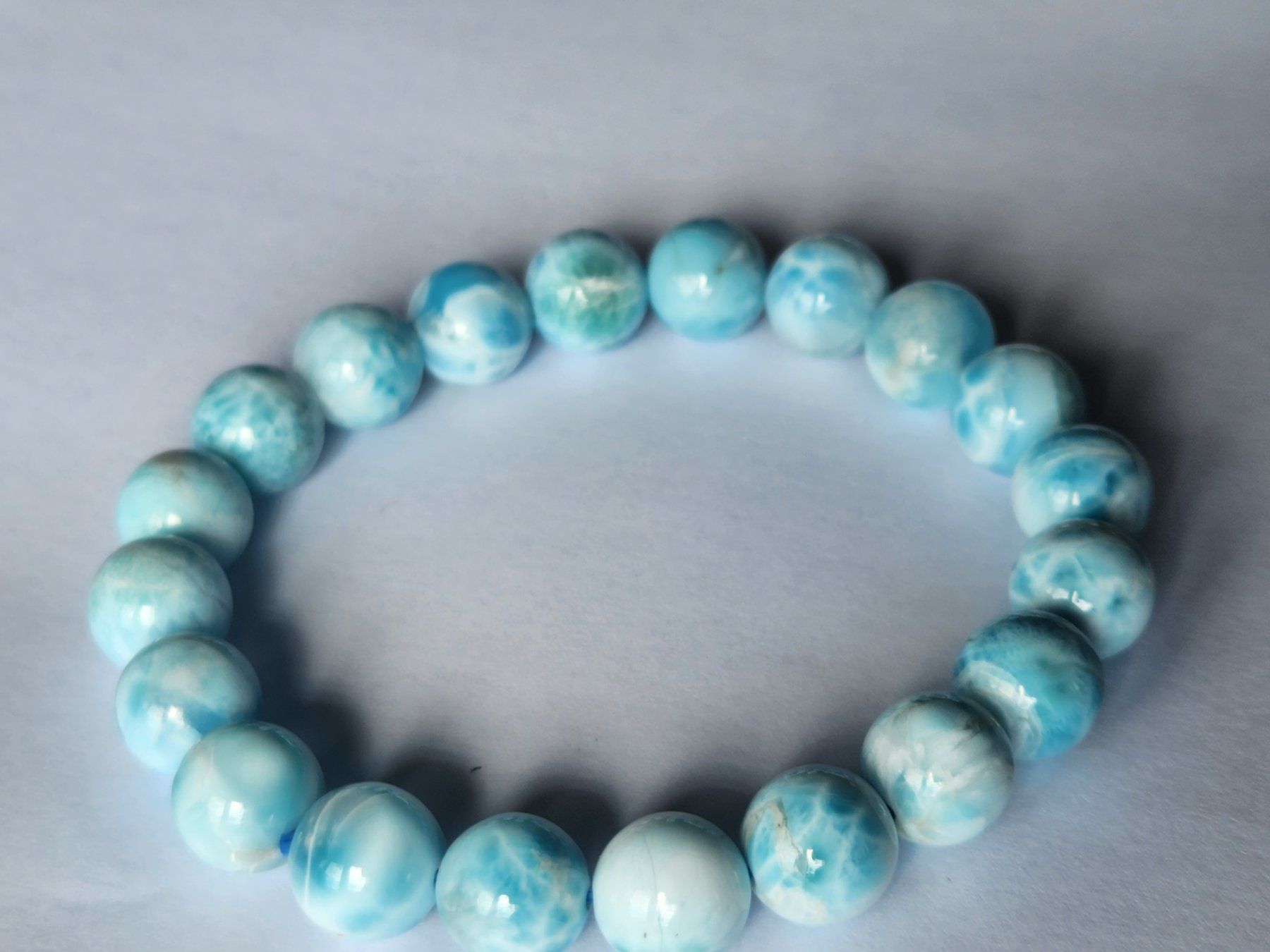 Edelsteine: Blue Larimar Gemstone Bracelet Rare Color and Pattern – Gebraucht aus St. Gallen von GIULESGG