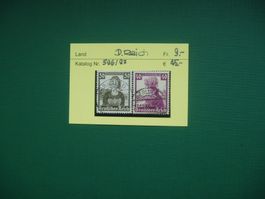 Deutsches Reich 1935 Nr. 596/97 Nothilfe  KW 45.00