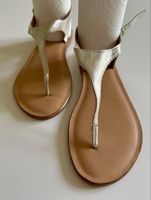 Neue ZIGN Leder-Sandalen Gold Gr. 37 – Made in Italy