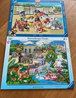 2  Puzzle, 4+, Paw Patrol und Zoo