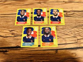 Panini Sticker Frankreich 5 Stk. Coman, Koné, Ndombele, etc.