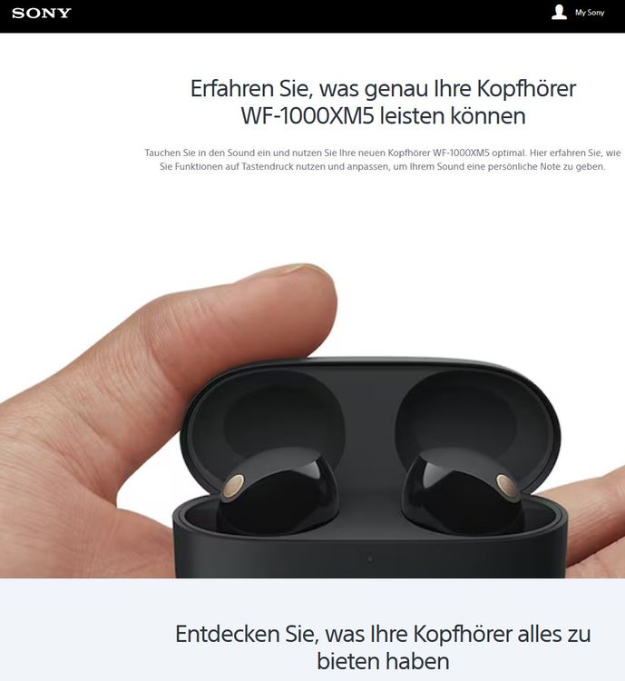 Sony Kopfhörer: Sony WF-1000XM5 Wireless NOISE CANCELING Headset/Kopfhörer – Gebraucht aus Urdorf von Fairdigital 5