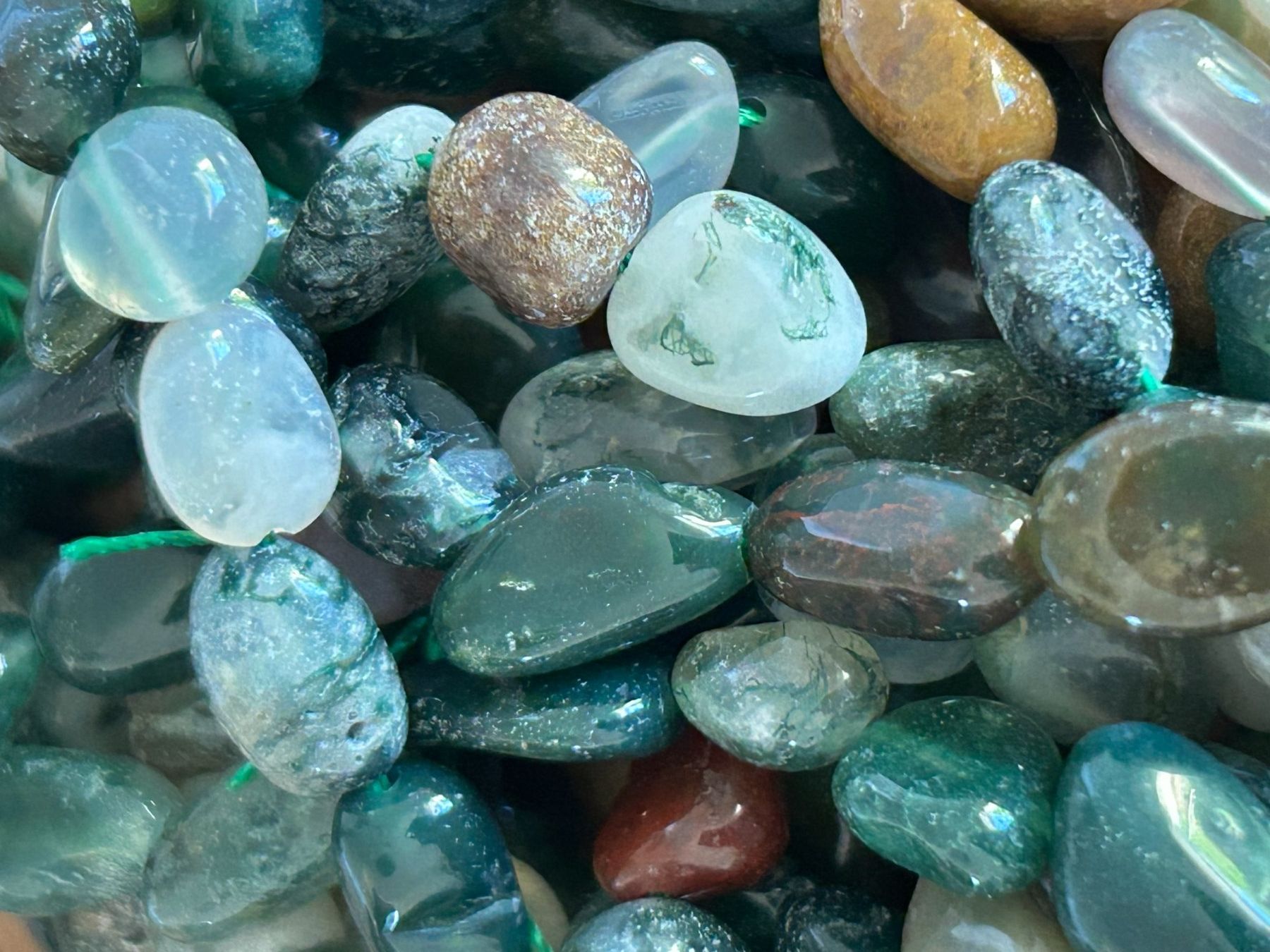 Pietre preziose: Strang echte Ocean quarz Nuggets 6-8 mm – Nuovo e nell'imballaggio originale da Niederrohrdorf venduto da Ytobi 2