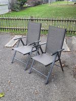 Gartenstuhl 2er set Grau recliner relax