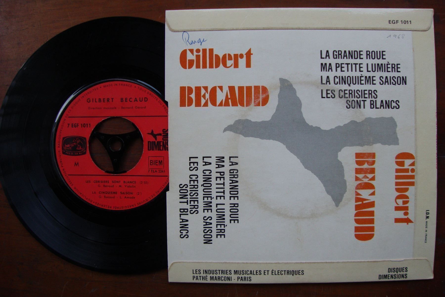 Dischi in vinile: GILBERT BÉCAUD - MA PETITE LUMIÈRE - EP – Usato da Bern venduto da Uli_10_11 1