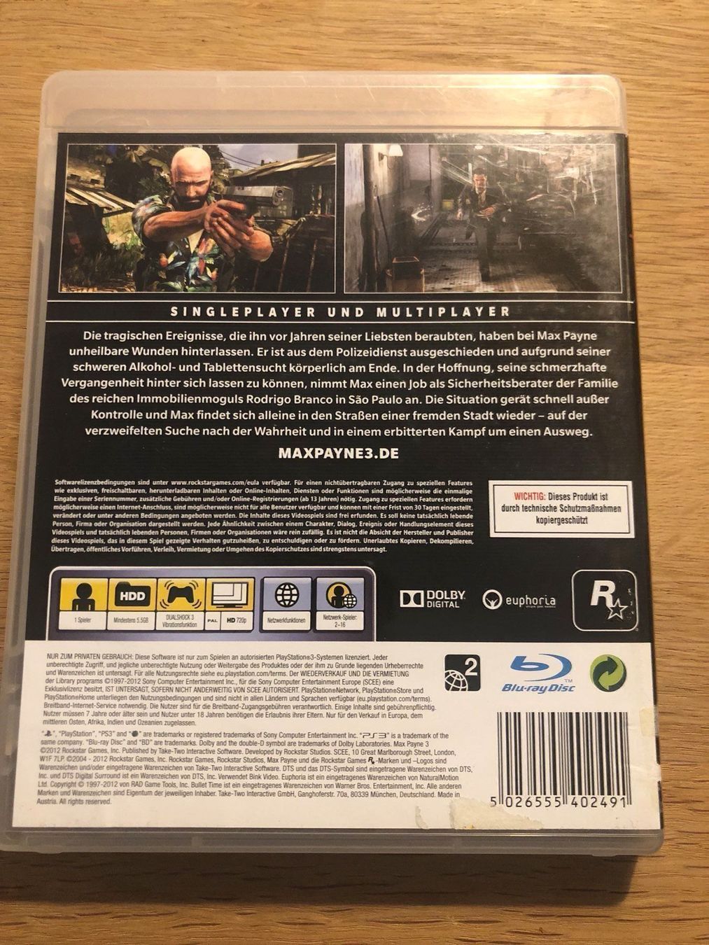 Sony Giochi: Max Payne 3 für Sony PS3 – Usato da Kestenholz venduto da Inna09 1