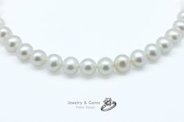 Süsswasserperlen Kette 6.5-7.0mm. weiss naturfarben - NEU
