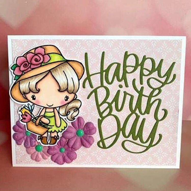 Stanzschablone 'Happy Birthday' – Aus Karbonstahl, Für Scrapbooking, Karten & Bastelprojekte