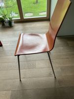 6 Esszimmer Stühle orange