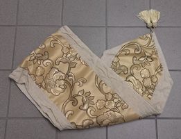 FESTLICHER *TISCH - LÄUFER* BEIGE/GOLD/33 X 180CM/UNGEBÜGELT