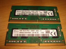 2 stück 4gb ddr4 2400 RAM für Laptop.