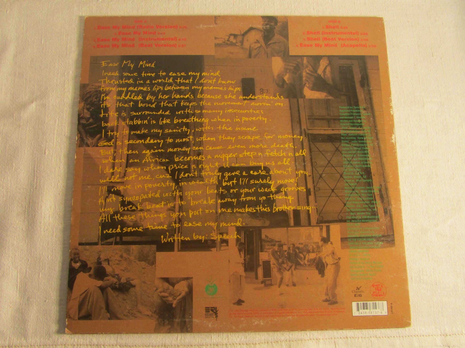 Dischi in vinile: Arrested Development:  Ease My Mind Vinyl 12" – Usato da Seengen venduto da mikelele 3