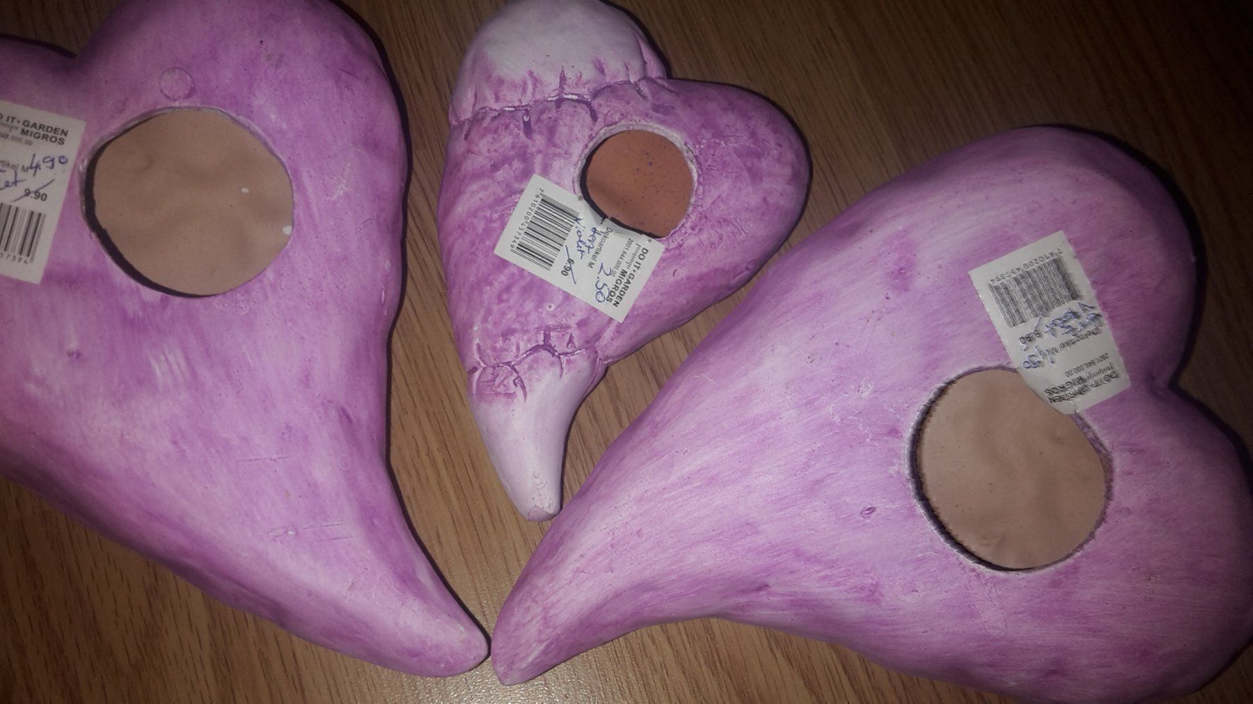 Tutte le decorazioni: 3 Keramikherzen rosa – Nuovo (secondo la descrizione) da Schwarzenburg venduto da flamingo1970 3