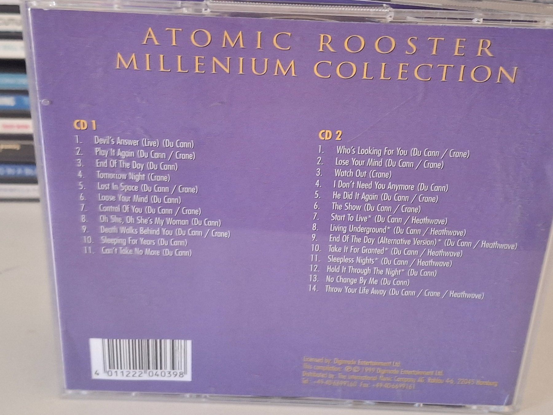 CD: 2CD Atomic Rooster - Millenium Collection  ( Hard-Rock ) – Usato da Aarberg venduto da Jackup1 1