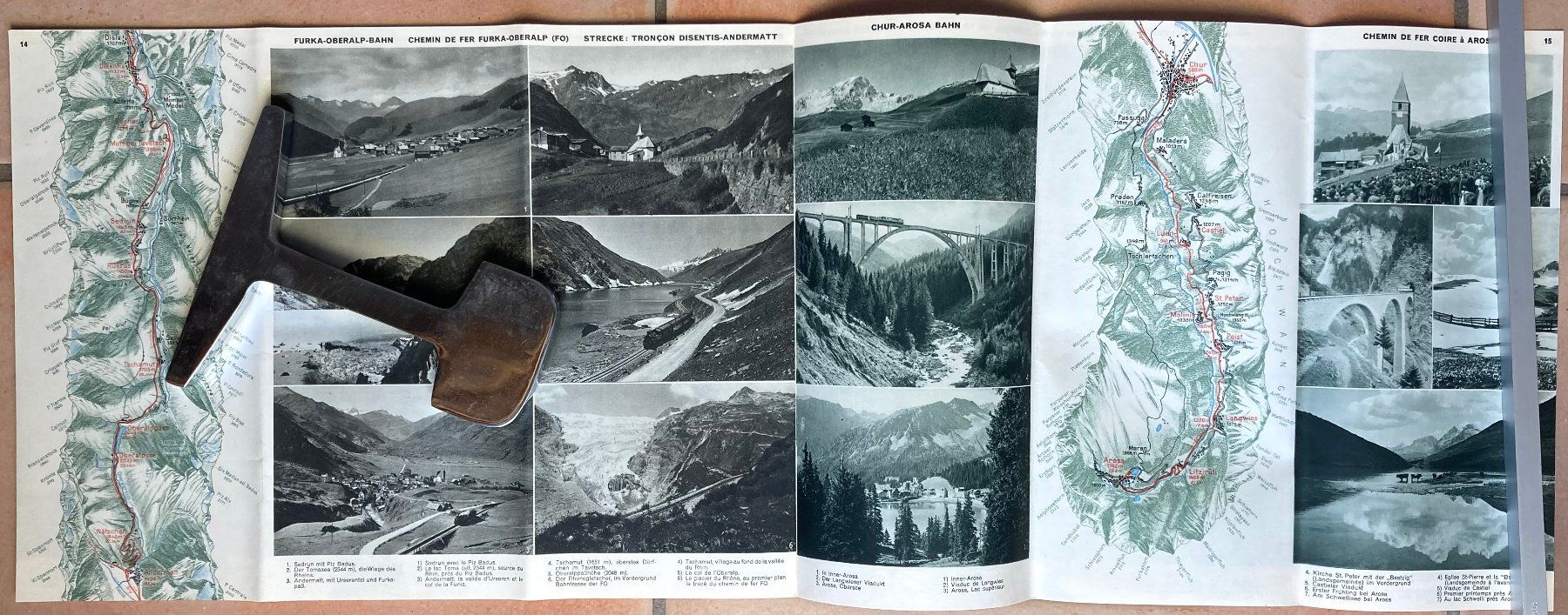 Documenti: Mit den Rhätischen Bahnen durch Graubünden - ca 1930 – Usato da Versoix venduto da Decapod 7