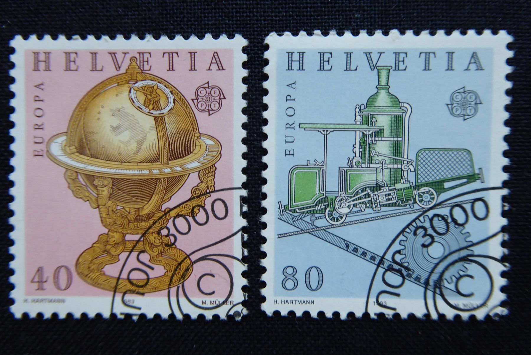 Tutti i francobolli: (S263) 1983: 698 + 699 ET ʘ – Usato da Basel venduto da scholle50