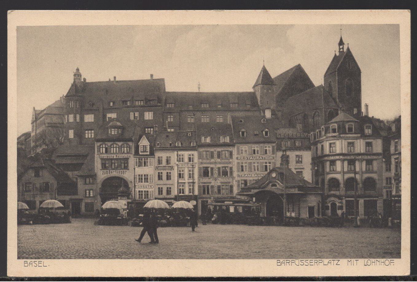 Ansichtskarten: Basel   Barfüserplatz – Gebraucht aus Aarau von kufi44