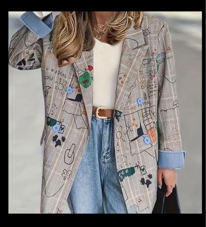 Original & Stylish Checked Blazer – Size M/L – Brand New
