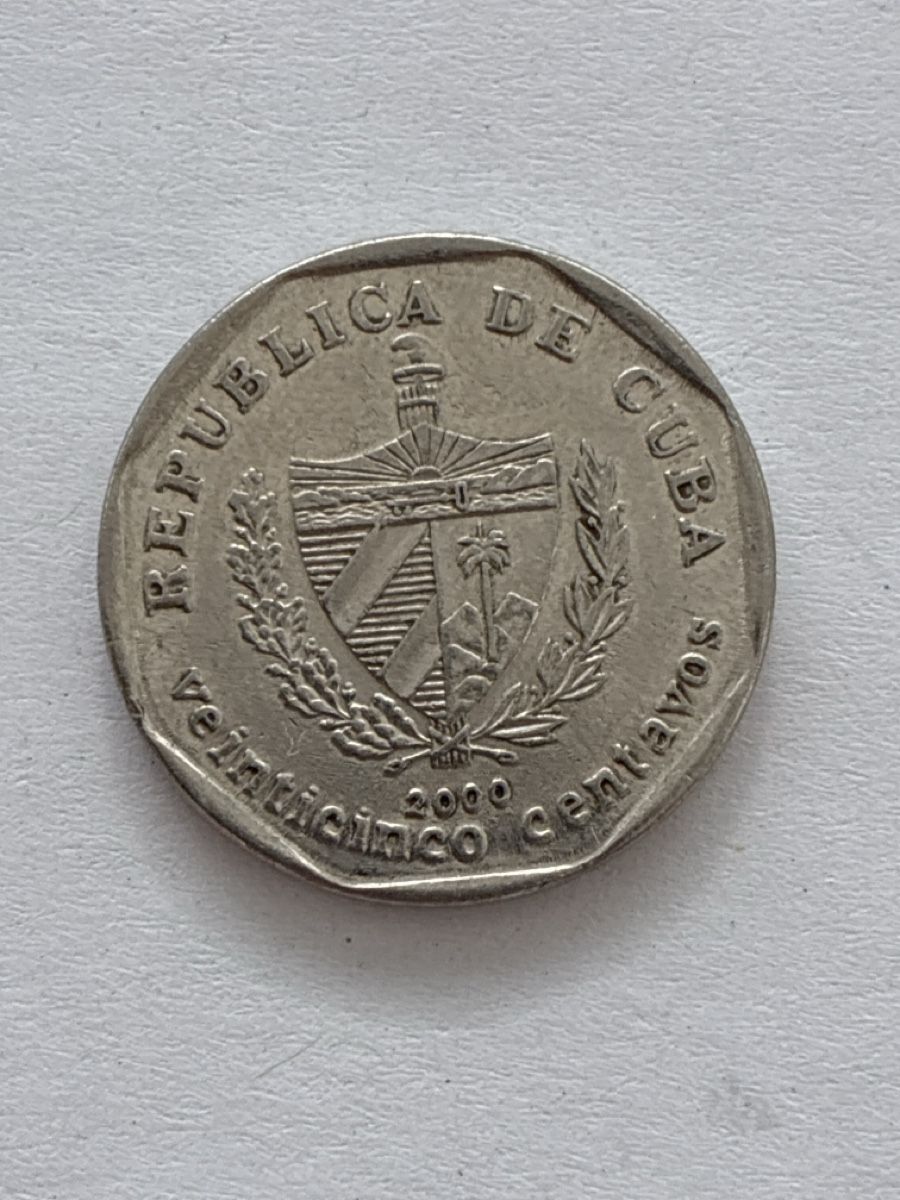 Tutti le monete: Nr. 37: 25 Centavos, Kuba, 2000 – Usato da Burgdorf venduto da Yakari5165 1