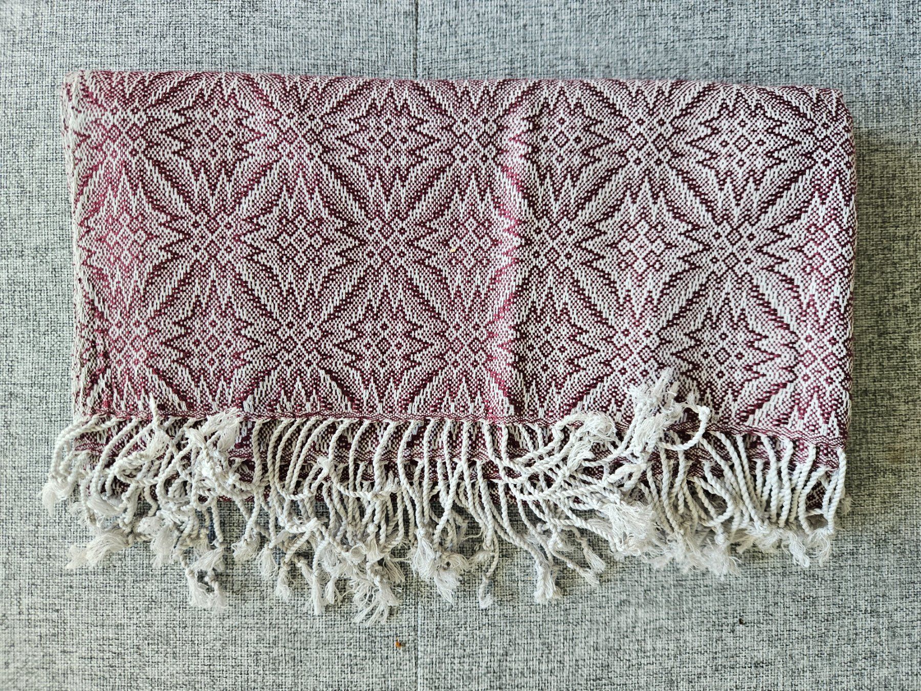 Foulard & Sciarpe: Schal, Baumwolle Handgewebt, Muster, – Nuovo (secondo la descrizione) da Basel venduto da Anghkorwatt 3