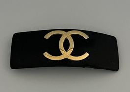 Chanel Haarspange Vintage Leder