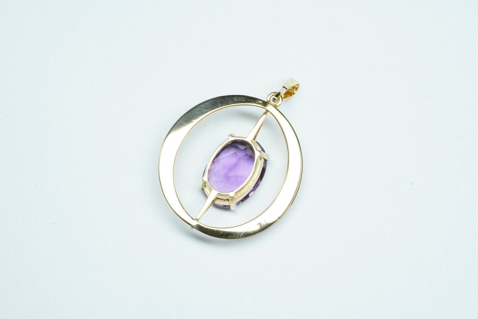 Anhänger: 18 Gelbgold Anhänger mit Amethyst – Gebraucht aus Bülach von Re-Jewelled 4