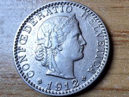 20 Rappen 1912 - sehr schön!