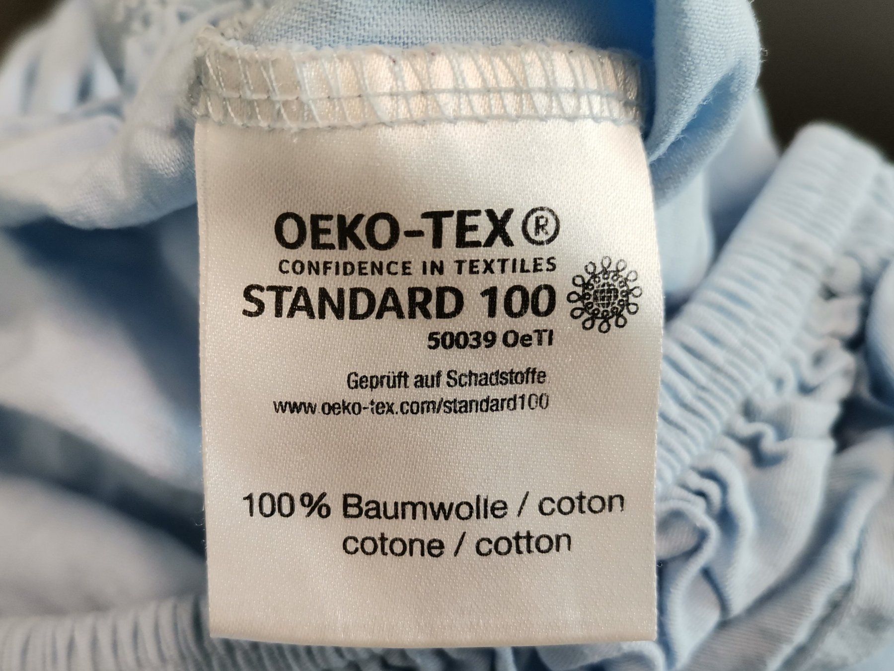 Biancheria da letto: Spannbettlaken Hellblau – Usato da Schaffhausen venduto da Restwert_SH 1